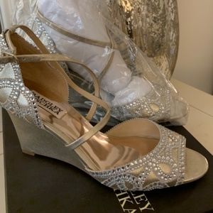 Badgley Mischka Winter Wedges - wedding heels